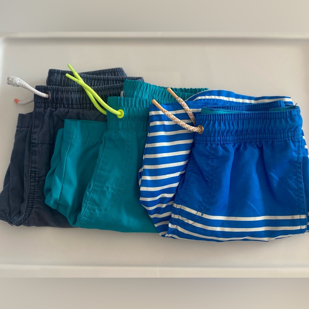 Bundle Cat & Jack Kids Swim Trunks - Blue, Teal, Navy